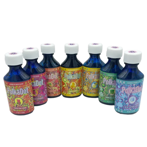 A group of colorful bottles